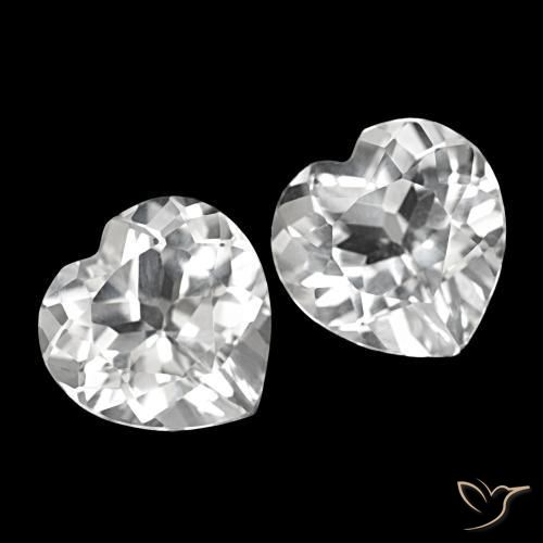 8.21 ct natürliche Weiß Topas-Edelsteine, Herzform, VVS-VS