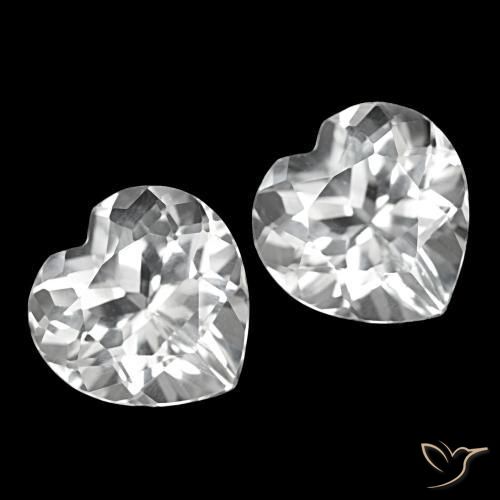 8.76 ct natürliche Weiß Topas-Edelsteine, Herzform, VS