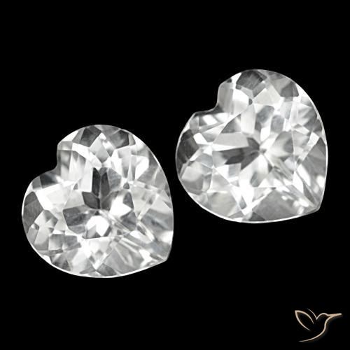 8.21 ct natürliche Weiß Topas-Edelsteine, Herzform, VVS-VS