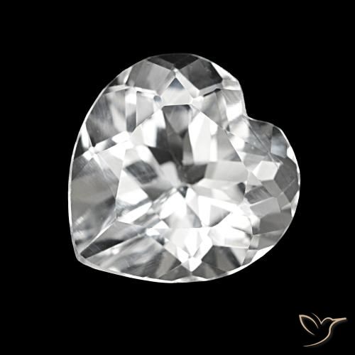 4.11ct Weiß Topas, Herz, VVS-VS