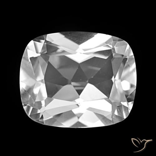 6.04ct Klares Weiß Topas, Kissen, VVS-VS