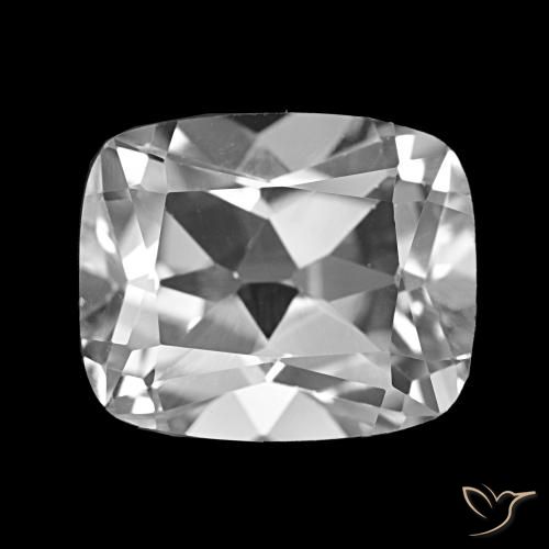 6.59ct Klares Weiß Topas, Kissen, VS