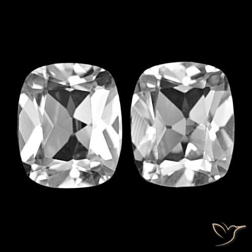 11,92 ct natürliche Klares Weiß Topas-Edelsteine, Kissenschliff, VVS-VS