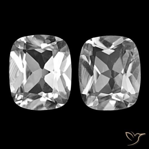 11.96 ct natürliche Klares Weiß Topas-Edelsteine, Kissenschliff, VVS-VS