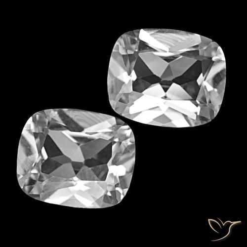 11.96 ct natürliche Klares Weiß Topas-Edelsteine, Kissenschliff, VVS-VS