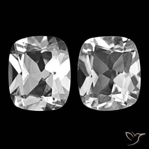 12.08 ct natürliche Klares Weiß Topas-Edelsteine, Kissenschliff, VVS-VS