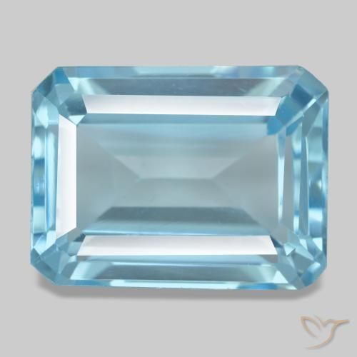 16.66ct Blauer Topas, Smaragdschliff, VVS-VS