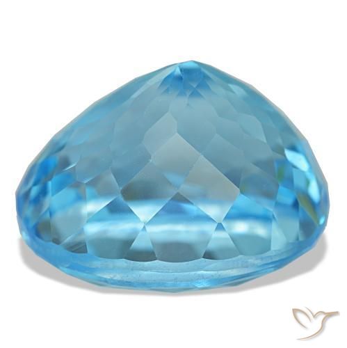 23,74 ctw natürlicher blauer Topas, Oval Schliff, VS