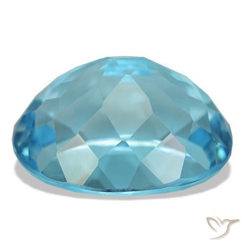 21,16 ctw natürlicher blauer Topas, Oval Schliff, VVS-VS