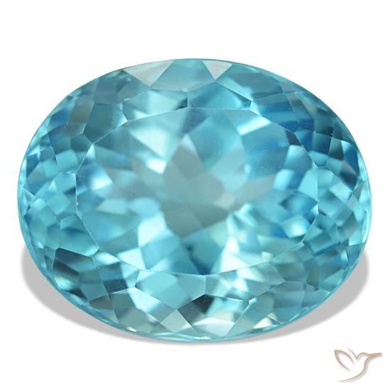 23,82 ctw natürlicher blauer Topas, Oval Schliff, VVS-VS