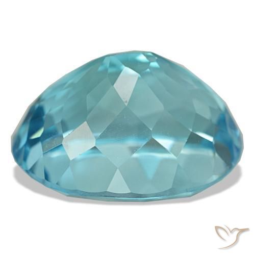 23,82 ctw natürlicher blauer Topas, Oval Schliff, VVS-VS