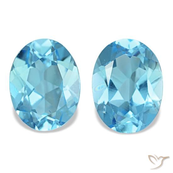 2,82 ct natürliche blauer Topas-Edelsteine, Oval Schliff, VS