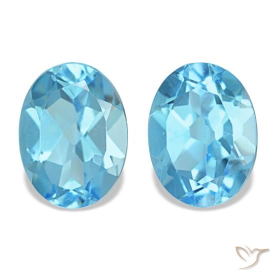 3,04 ct natürliche blauer Topas-Edelsteine, Oval Schliff, VS