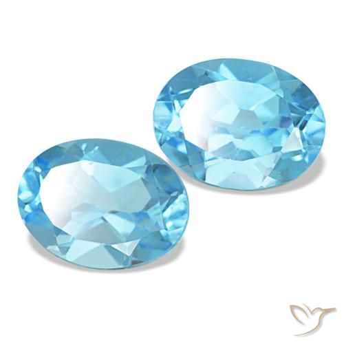 3,04 ct natürliche blauer Topas-Edelsteine, Oval Schliff, VS