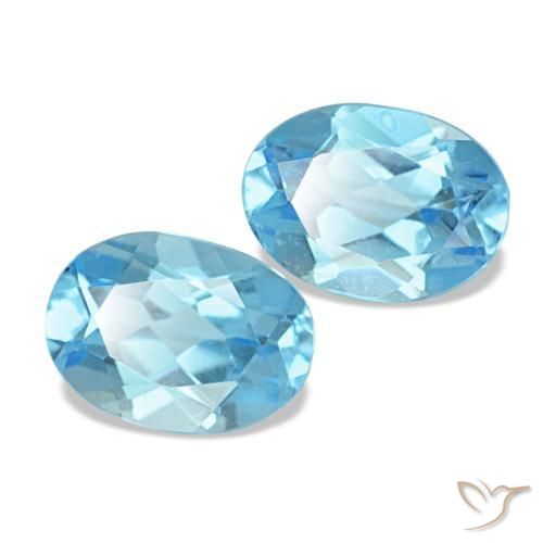 2,29 ct natürliche blauer Topas-Edelsteine, Oval Schliff, VS
