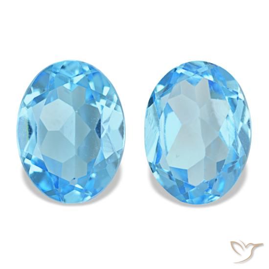2,90 ct natürliche blauer Topas-Edelsteine, Oval Schliff, VVS-VS