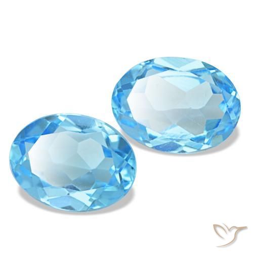 2,90 ct natürliche blauer Topas-Edelsteine, Oval Schliff, VVS-VS