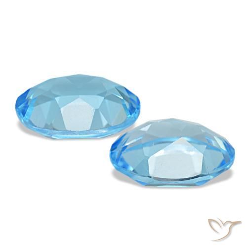 2,90 ct natürliche blauer Topas-Edelsteine, Oval Schliff, VVS-VS