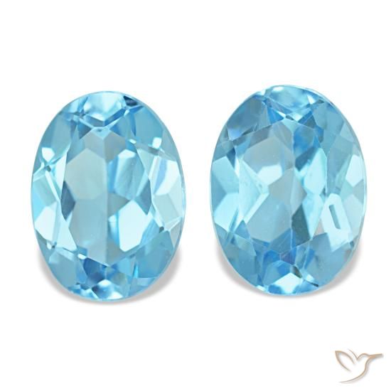 3,16 ct natürliche blauer Topas-Edelsteine, Oval Schliff, VVS-VS