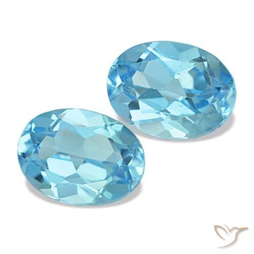 3,16 ct natürliche blauer Topas-Edelsteine, Oval Schliff, VVS-VS
