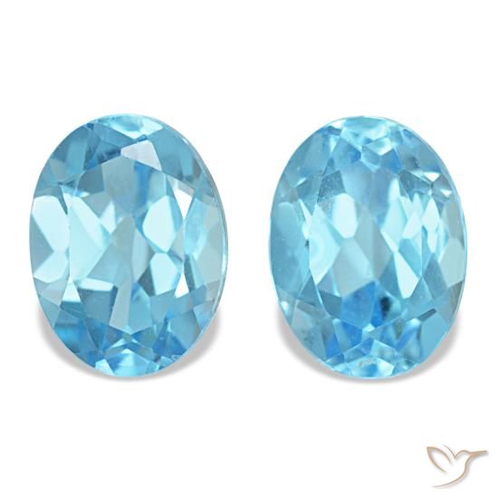 3,36 ct natürliche blauer Topas-Edelsteine, Oval Schliff, VVS-VS