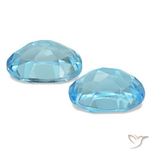 3,36 ct natürliche blauer Topas-Edelsteine, Oval Schliff, VVS-VS