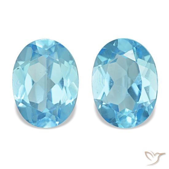 2,95 ct natürliche blauer Topas-Edelsteine, Oval Schliff, VS