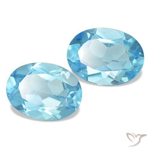 2,95 ct natürliche blauer Topas-Edelsteine, Oval Schliff, VS