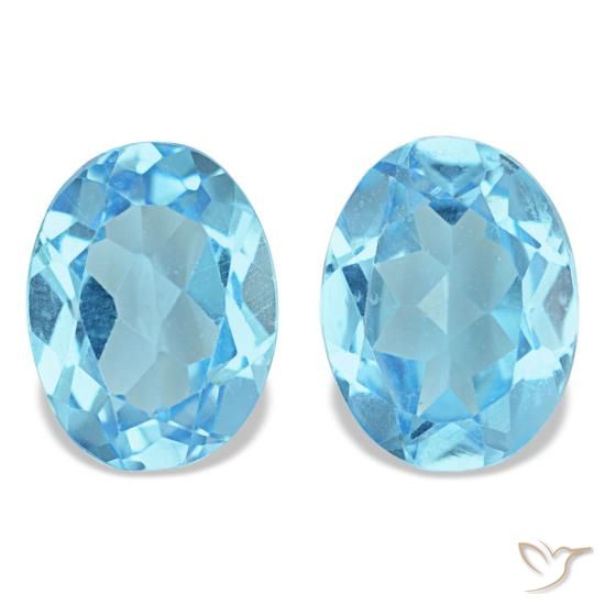 2,96 ct natürliche blauer Topas-Edelsteine, Oval Schliff, VS