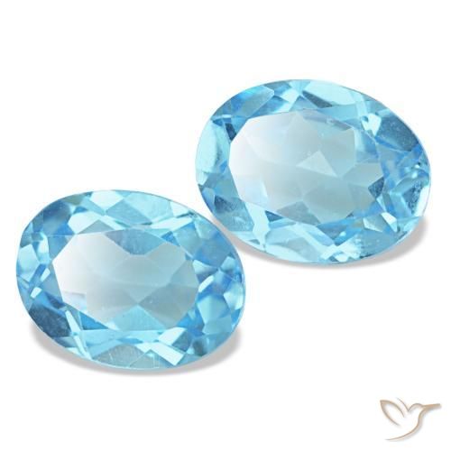 2,96 ct natürliche blauer Topas-Edelsteine, Oval Schliff, VS