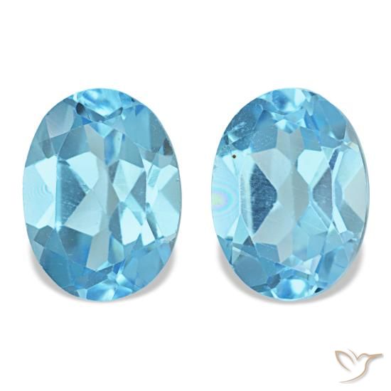 3,25 ct natürliche blauer Topas-Edelsteine, Oval Schliff, VS