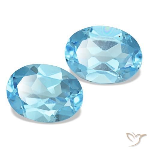 3,25 ct natürliche blauer Topas-Edelsteine, Oval Schliff, VS