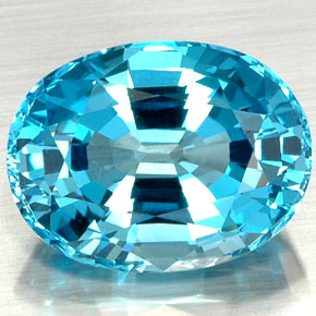 22,73 ctw natürlicher blauer Topas, Oval Schliff, VVS