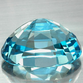 22,73 ctw natürlicher blauer Topas, Oval Schliff, VVS
