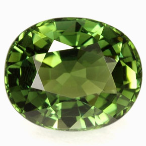 2,88 ctw natürlicher grüner Turmalin, Oval Schliff, VVS