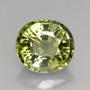 3,10 ctw natürlicher grüner Turmalin, Oval Schliff, VVS