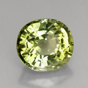 3,10 ctw natürlicher grüner Turmalin, Oval Schliff, VVS