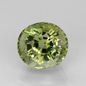2,18 ctw natürlicher grüner Turmalin, Oval Schliff, VVS