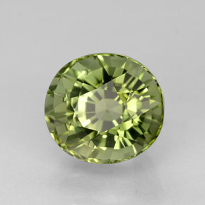 2,18 ctw natürlicher grüner Turmalin, Oval Schliff, VVS