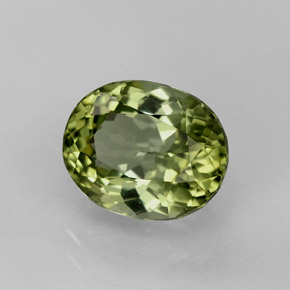 2,62 ctw natürlicher grüner Turmalin, Oval Schliff, VVS