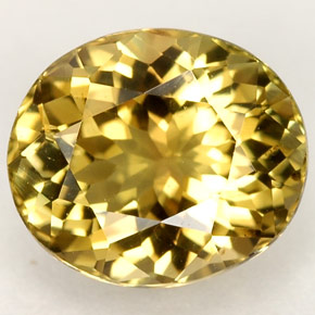 2,25 ctw natürlicher gelber Turmalin, Oval Schliff, VVS