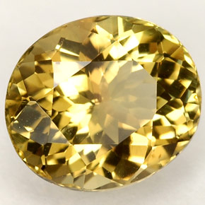 2,25 ctw natürlicher gelber Turmalin, Oval Schliff, VVS
