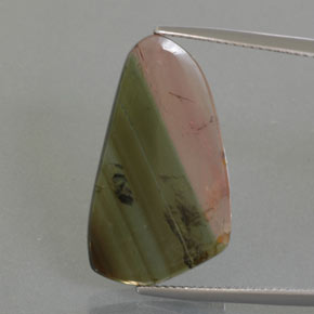 9,45 ctw natürlicher mehrfarbiger Turmalin, Fantasieschliff, Transparent