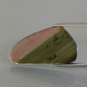 9,45 ctw natürlicher mehrfarbiger Turmalin, Fantasieschliff, Transparent