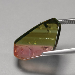 12,07 ctw natürlicher mehrfarbiger Turmalin, Transparent, Transparent / Lichtdurchlässig