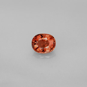 0,87 ctw natürlicher orangefarbener Turmalin, Oval Schliff, VVS