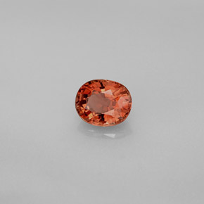 0,87 ctw natürlicher orangefarbener Turmalin, Oval Schliff, VVS