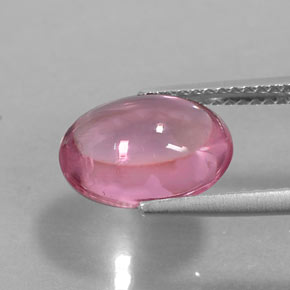3,35 ctw natürlicher rosafarbener Turmalin, Oval Schliff, Transparent