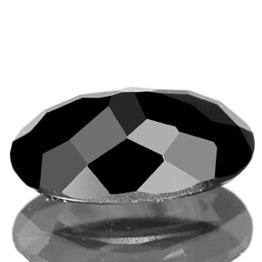 0,83 ctw natürlicher schwarzer Turmalin, Oval Schliff, Lichtundurchlässig