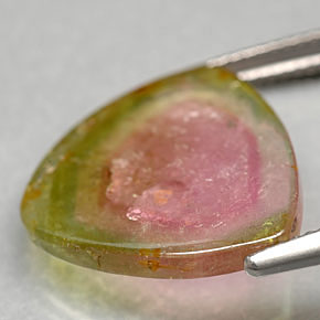 7,50 ctw natürlicher mehrfarbiger Turmalin, Transparent, Transparent / Lichtdurchlässig